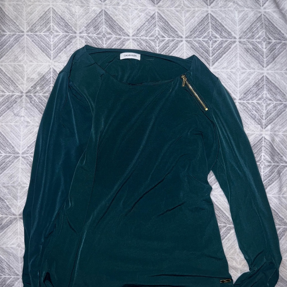 Calvin Klein Women's Green Top